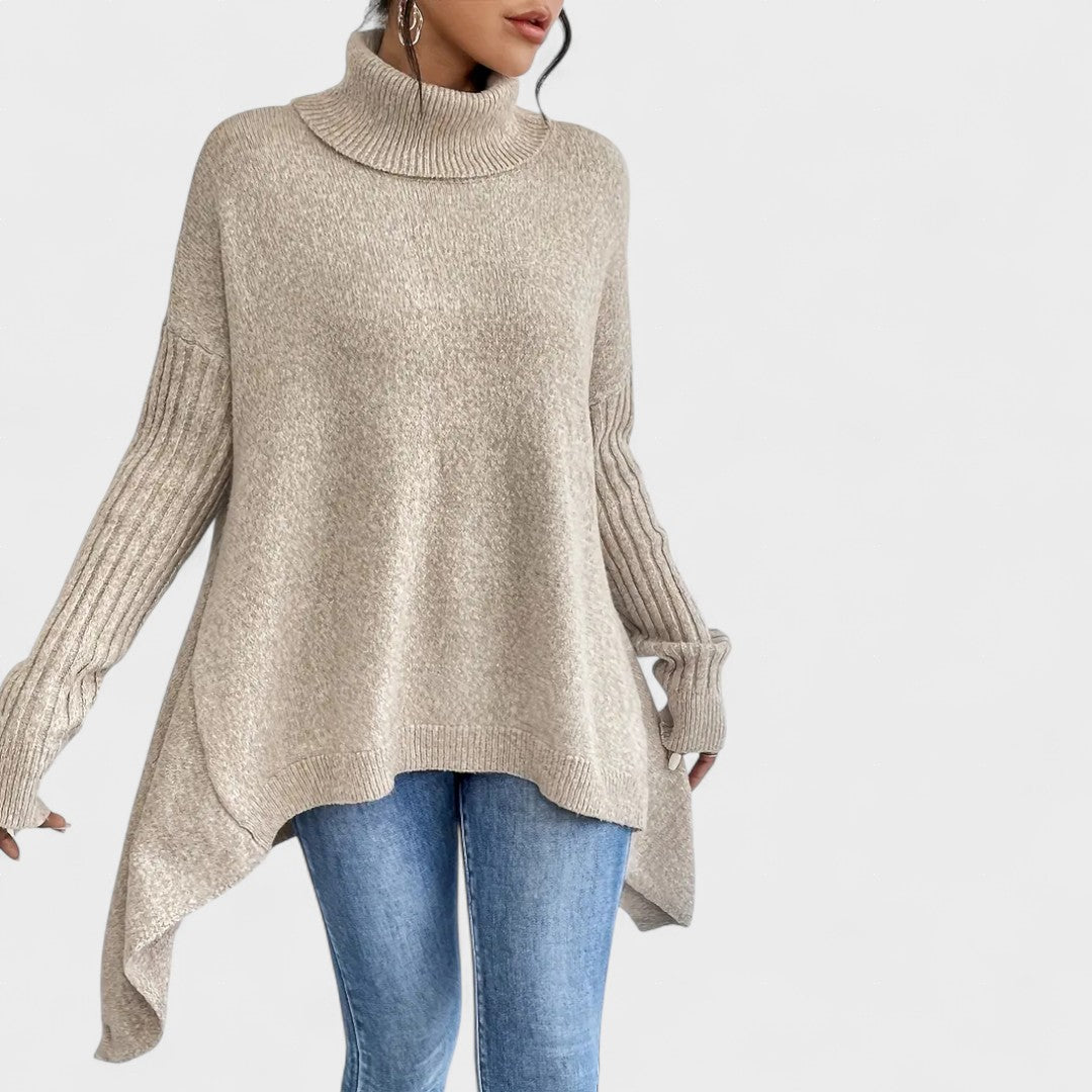 Adela™ | Jersey largo de cuello alto