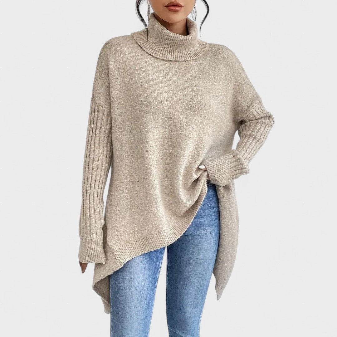 Adela™ | Jersey largo de cuello alto