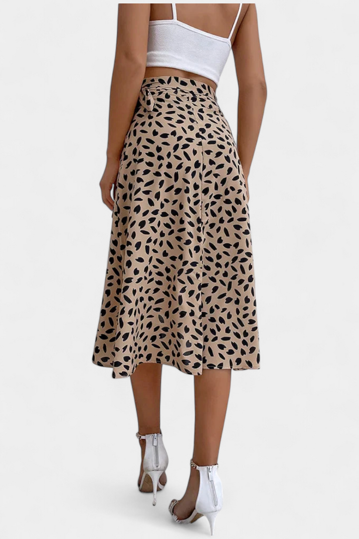 Cami | Falda Envolvente Boho con Estampado Asimétrico