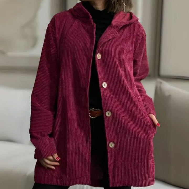Marisela | Chaqueta con capucha de terciopelo informal para el otoño