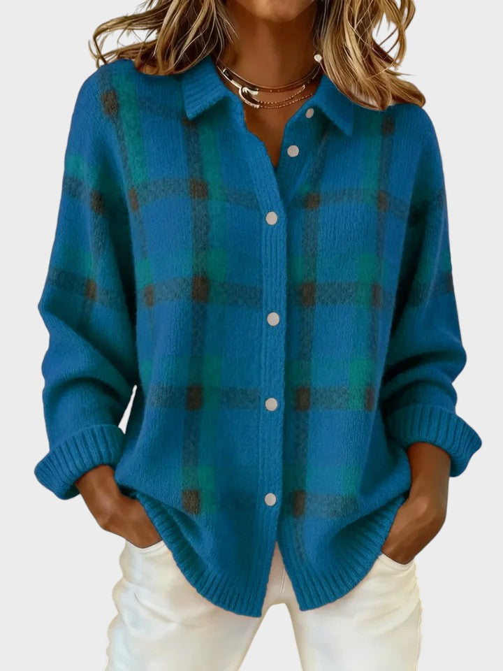 Alba™ | Suéter Retro a Cuadros con Contraste Casual