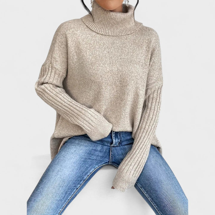 Adela™ | Jersey largo de cuello alto