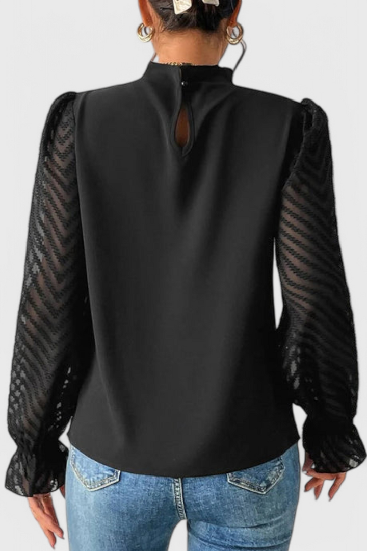 Helga - Blusa de Manga Larga Náutica