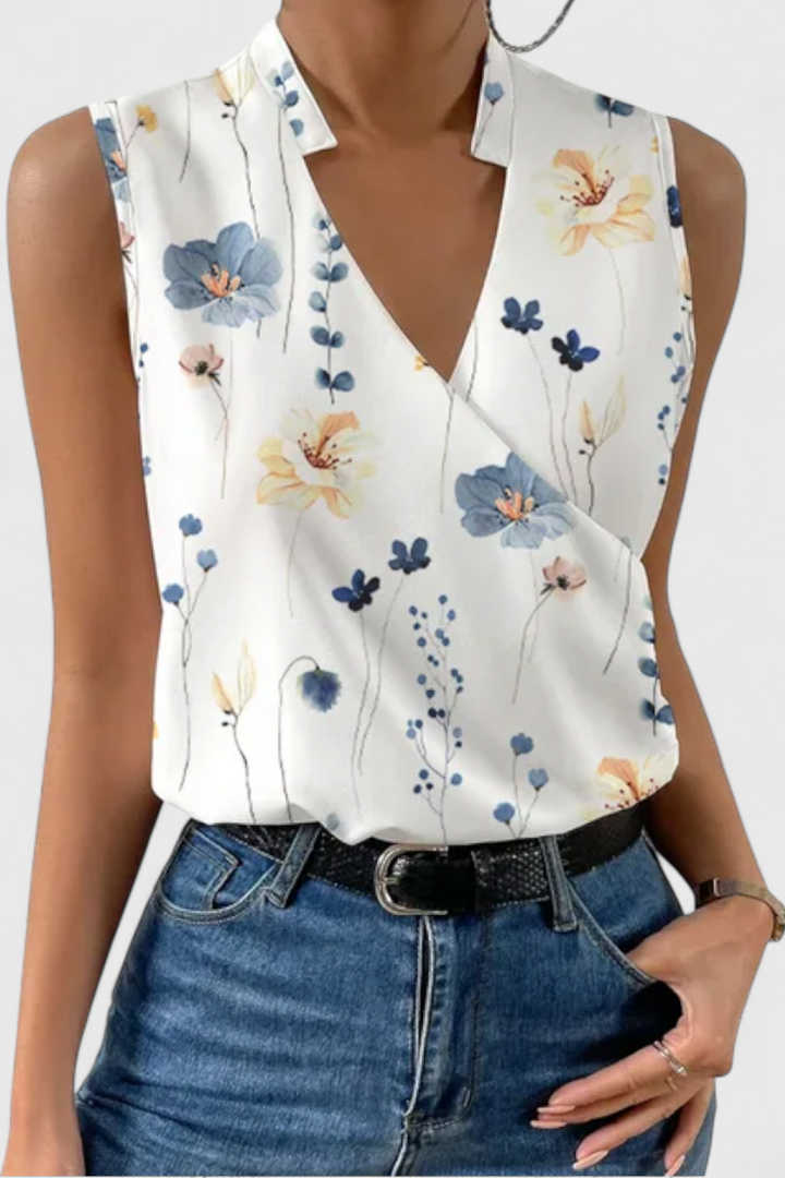 Yariela - Top Suave de Verano con Escote en V