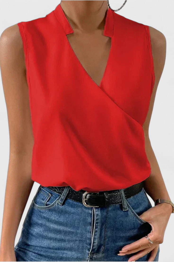 Yariela - Top Suave de Verano con Escote en V