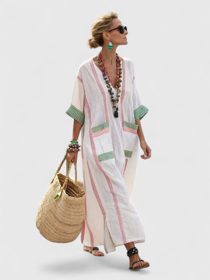 Aria – Elegante vestido maxi para un estilo costero sin esfuerzo