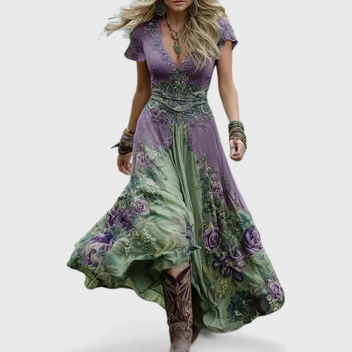 Ellie – Vestido Maxi Elegante para la Gracia Bohemia