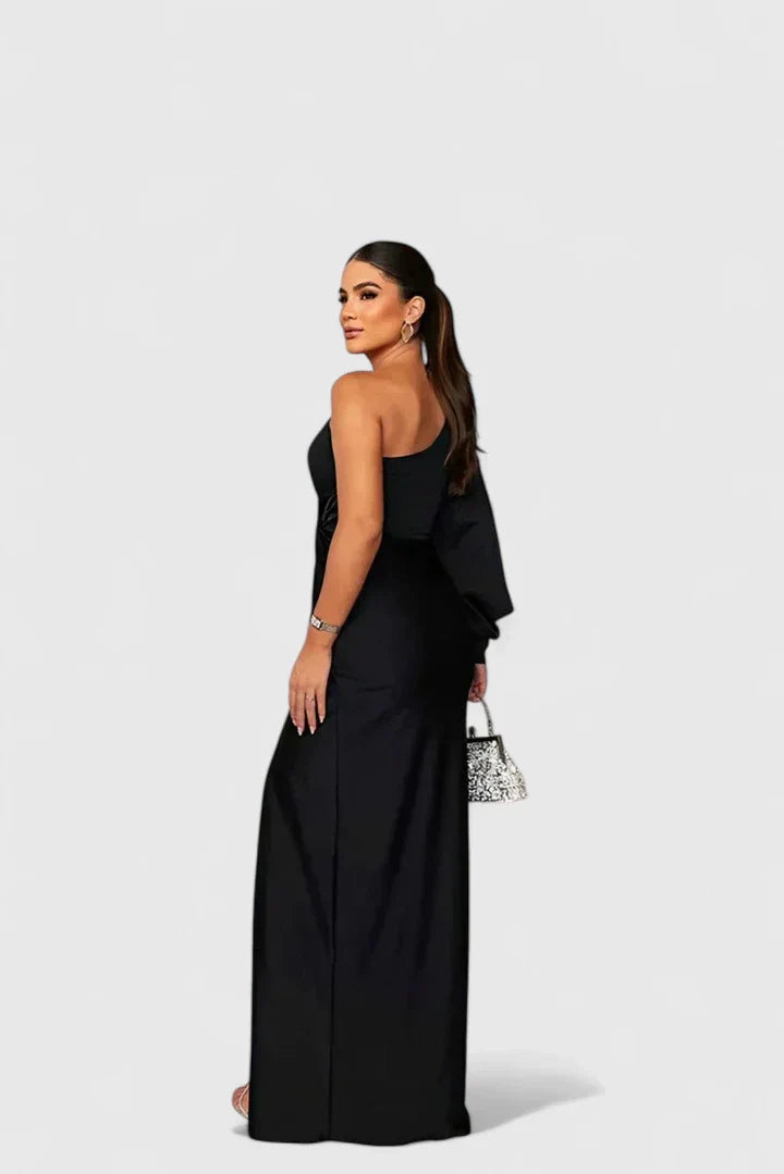 Hannah – Vestido Maxi Elegante de Un Solo Hombro para Noches Inolvidables