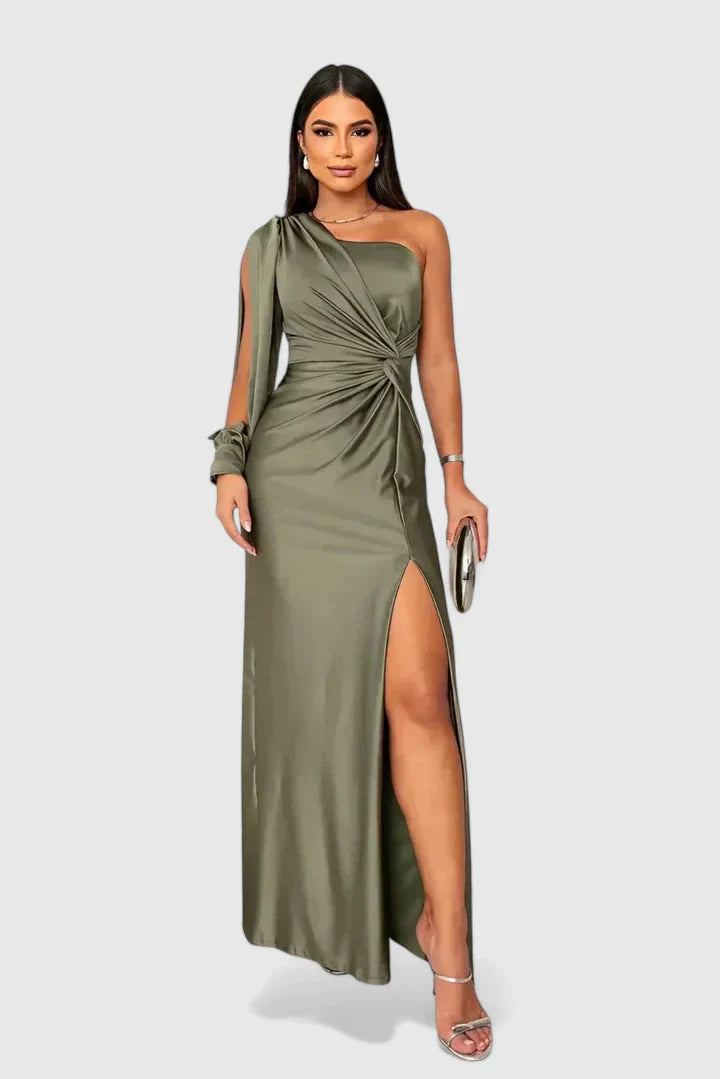 Hannah – Vestido Maxi Elegante de Un Solo Hombro para Noches Inolvidables