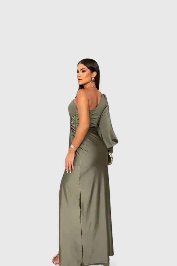 Hannah – Vestido Maxi Elegante de Un Solo Hombro para Noches Inolvidables