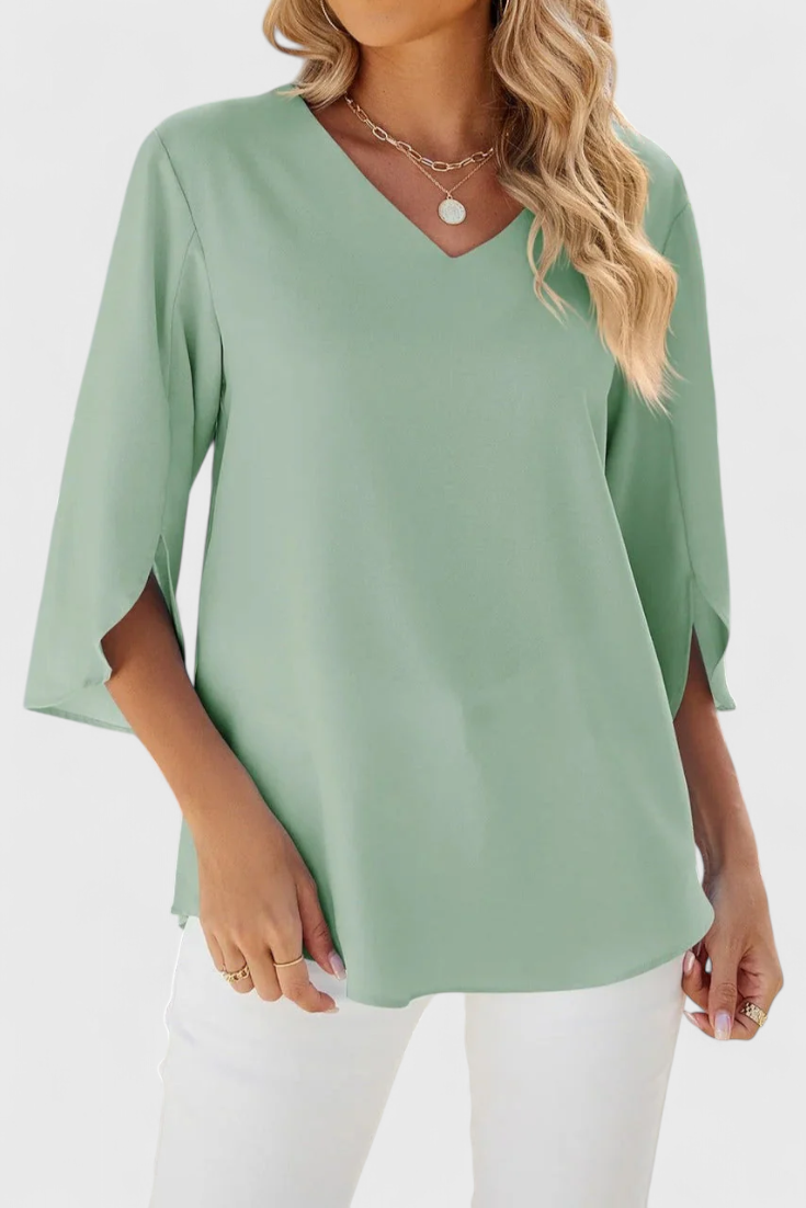 Paloma – Blusa Ligera con Escote en V para Días sin Esfuerzo