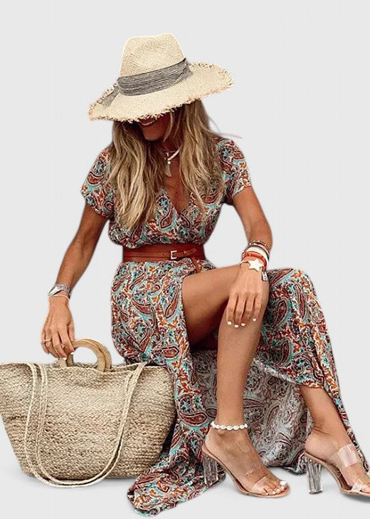 Clarissa – Vestido Maxi de Belleza Veraniega Sin Esfuerzo