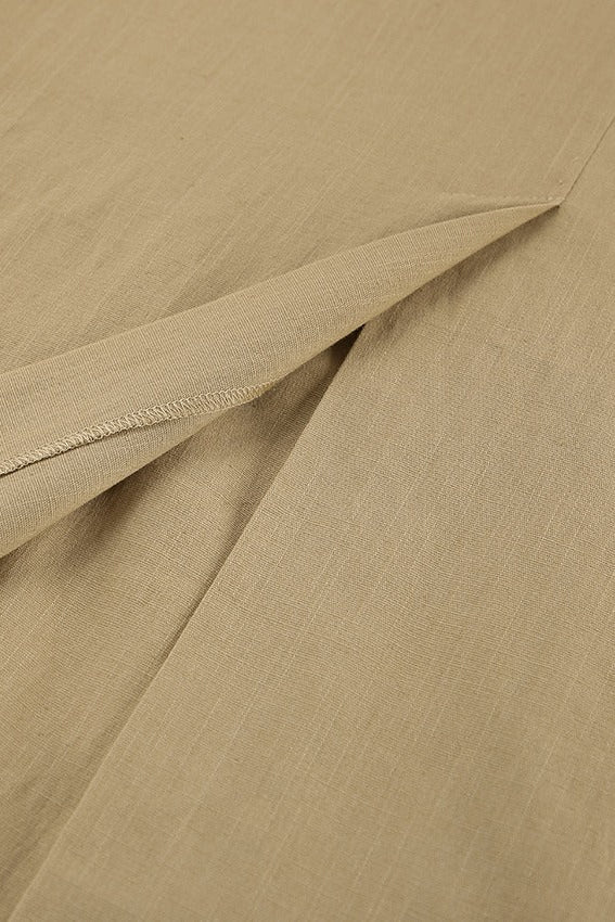 Amani | Falda Larga de Cintura Alta con Abertura Frontal y Corte Recto