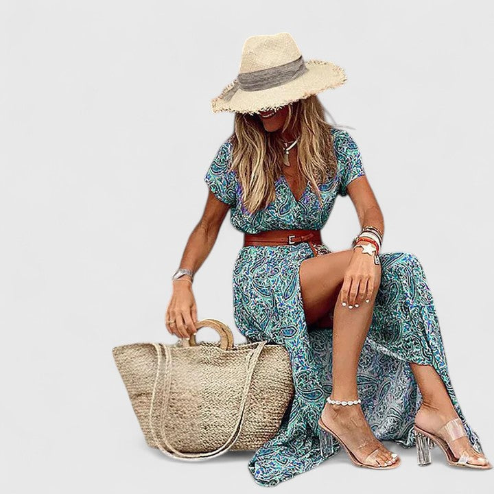 Clarissa – Vestido Maxi de Belleza Veraniega Sin Esfuerzo