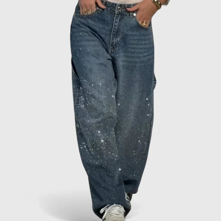 Brielle - Jeans relajados con brillo para un glamour sin esfuerzo