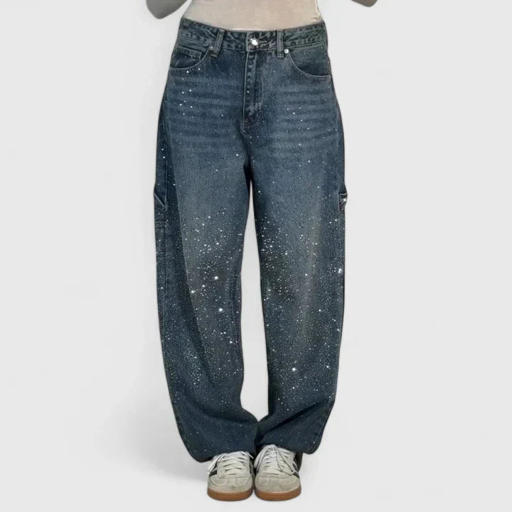 Brielle - Jeans relajados con brillo para un glamour sin esfuerzo