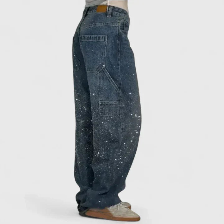 Brielle - Jeans relajados con brillo para un glamour sin esfuerzo