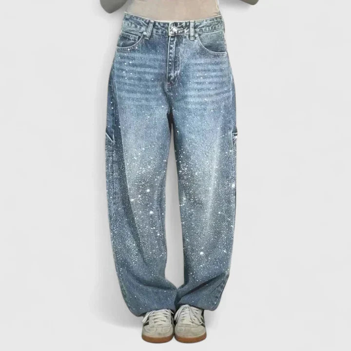 Brielle - Jeans relajados con brillo para un glamour sin esfuerzo